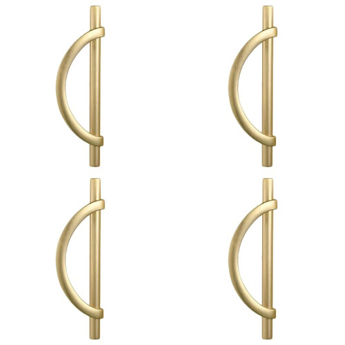 8Pcs Gold Cabinet Pulls Drawer Pulls Half Moon Shape Cabinet Pulls Drawer Dresser Handles Kitchen Cupboard Handles A