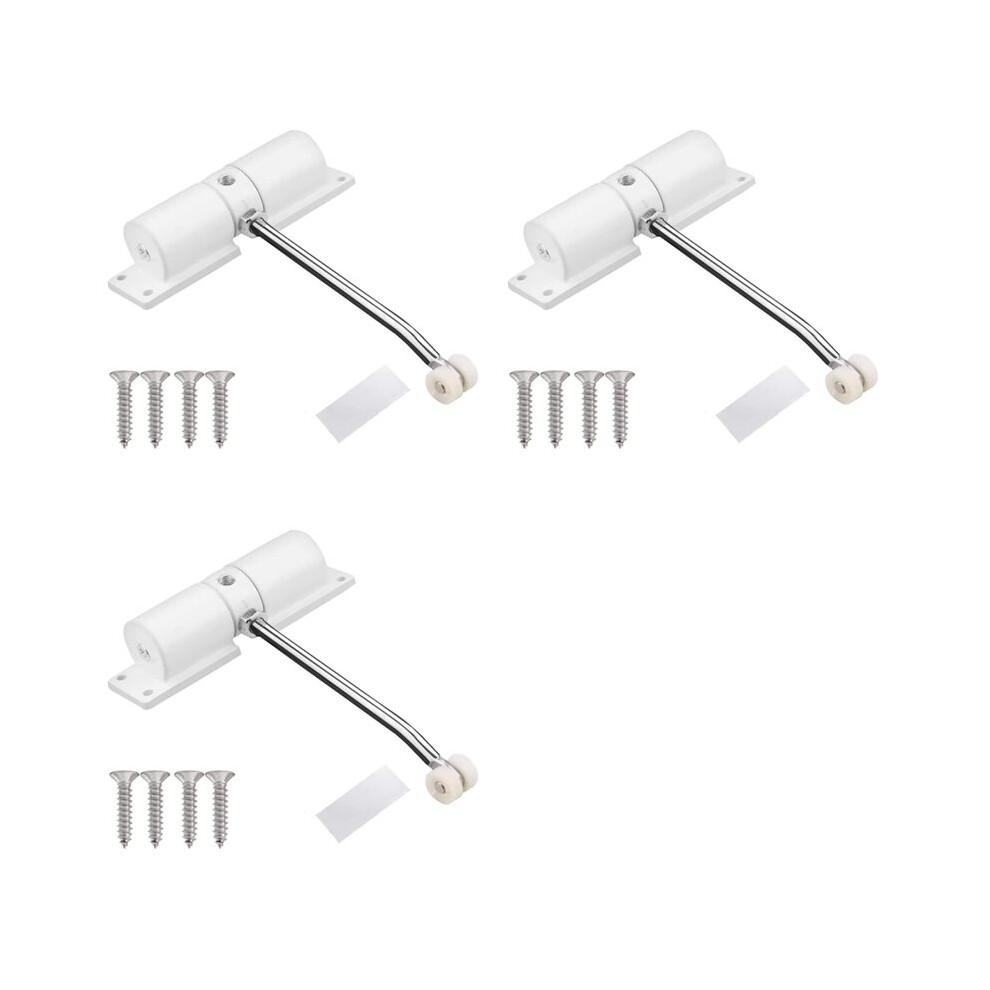 3X Automatic Door Closer, Zinc Alloy Safety Spring Door Closer Adjustable 30 Kg Closing Door Hinge 4713921695458