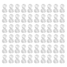 60 Pcs Transparent Magnetic Pin 11 x 17mm Transparent Color Magnetic Pin for Paper Photo Calendar Fixed Refrigerator, White Board and Dry Erase