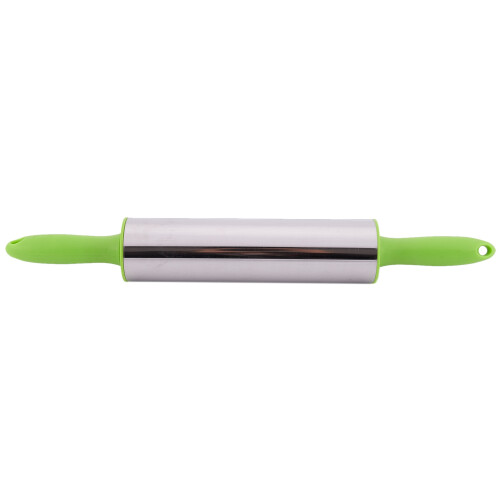 1Pc Stainless Steel Fondant Rolling Pin Cake Decoration Dough Roller Plastic Round Handle Baking Tools
