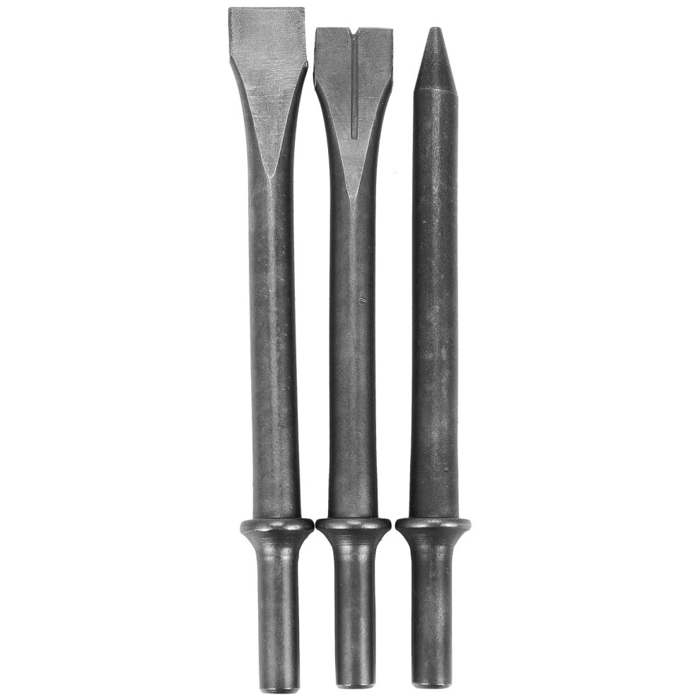 3 Pcs 7 Inch Length Air Hammer Punch Chipping Chisel Long Bit Set Round Bar Tool 4713929412217