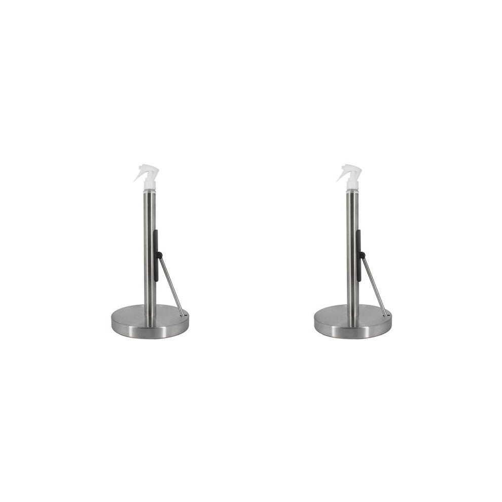 2X 2 In 1 Paper Towel Holder With Spray Bottle, Countertop Paper Towels Holders Stand Under Cabinet Papertowels Roller 6031924657890