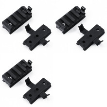 3 Pair Nylon Lead Rail Helmet Flashlight Clip Rail Slider Universal Helmet 20mm Accessories Flashlight Clip, A