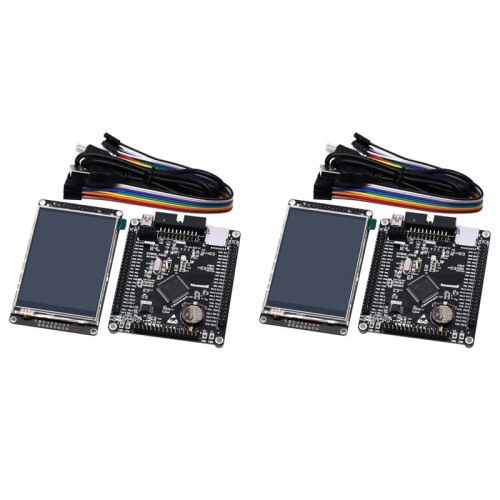 2X Placa de Desenvolvimento STM32F407VET6 Cortex-M4 STM32 Placa de Aprendizagem de Sistema Mínimo Placa ARM Core + Tela LCD TFT de 3,2 Polegadas