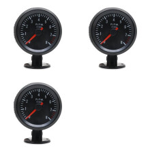 3st 2 Tum 52 mm Bilmätare Varvräknare RPM Mätare 0-8000RPM Analog Svart Fodral för 1-8 Cylindrig Bensinbil
