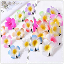 36pcs Hawaiian Plumeria Hair Clips: Simulation Flower Hairpins for Women And Girls - Tropical Hair Accessories for Beach Party Luau Outfits