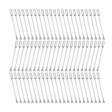 100PCS Brooch Pins Stick: Safety Pins 2" with Secure End Caps - Jewelry Making Finding Supplies for DIY Craft Suit Hat Scarf - Clothing Accessories