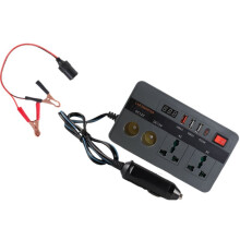Universele Auto-Omvormer van 300 W (12V Naar 220V) met Dubbele Uitgang en Snelladen Via USB + Type-C