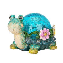 (Tortoise) Classic Multi-functional Turtle Resin Statue Solar Courtyard Lawn Decoration Light Garden Crafts Superior