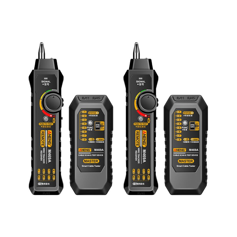 4X Aneng M469a Network Cable Finder Rj45 Rj11 Lan Cable Finder Tester Anti-Interference Testing Black 4711284636026