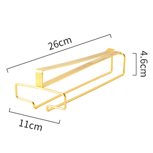 3X Vinglasställ, Underskåp Metall Vinglashållare, Stemware Rack, Hängande Vinglas Stroage Rack Organizer-A 2