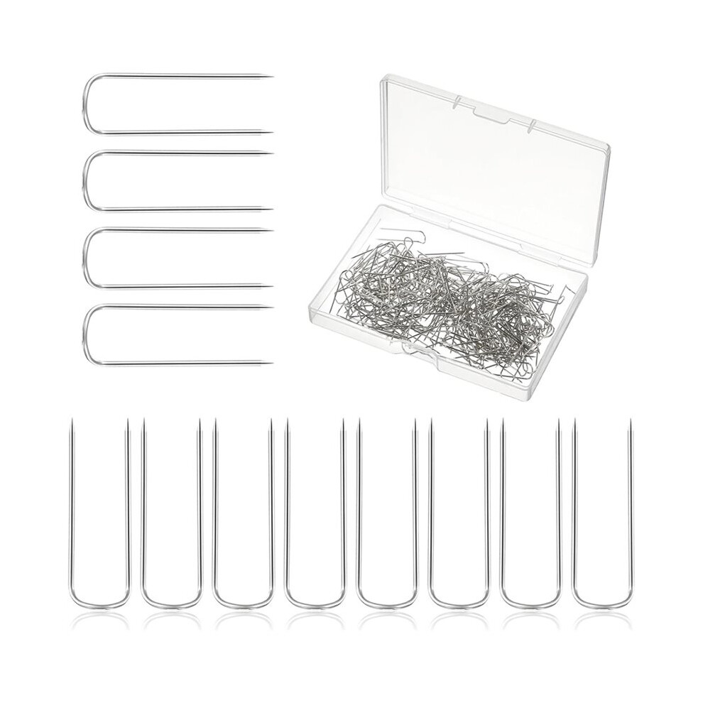 100Pcs Silver U Pins For Crafts,U Pins For Crafts, Stainless Steel Sewing Pin For Quilting, Fabric Arts And Diy Projects 4713929400351