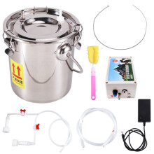 3L Pulsating Cow Milking Machine Portable Double Goat Milking Machine Pulsating Vacuum Pump Milker for Farm US Plug
