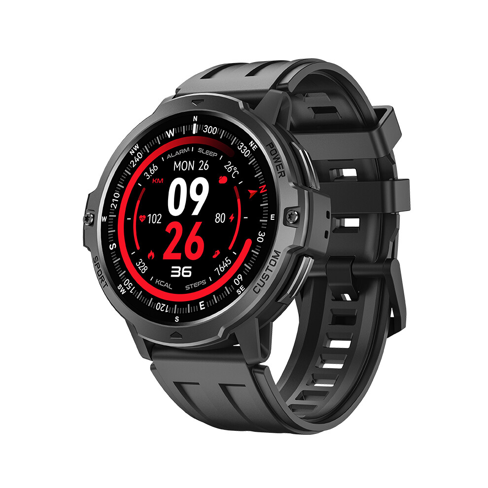 (Black) Smartwatch Fitness Clock Waterproof Sports Wrist Smart Watches For Man Woman Luxury Black 6900890401656