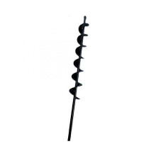 Black auger bit 50mm x 450mm for garden planters.