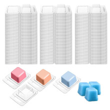 150Pack Wax Melt Container 1.3 Oz Plastic Wax Melt Set for Wax Melts Clear Wax Flip Top, Empty Candle Melt,Square