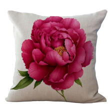 Vintage Floral/Flower flax Decorative Throw Pillow Case Cushion Cover Home Sofa Decorative rose
