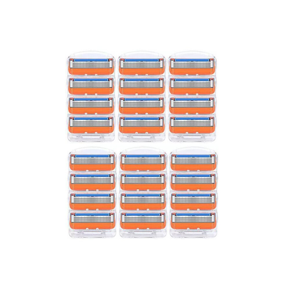 Razor refills - Unbranded - Fusion 5 - 24 blades - Thin blades for a close shave - Lubrication indicator