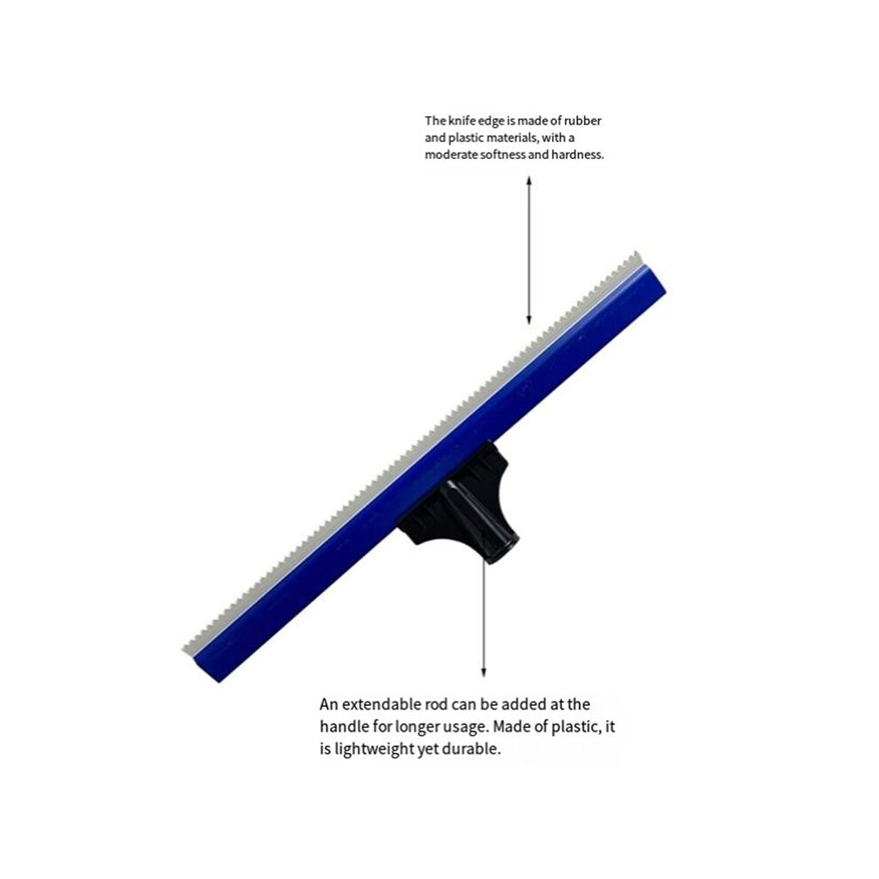 Epoxy Notched Squeegee With Soft Rubber Teeth Floor Squeegee Cement Painting Coating Toothed Rake Construction Tool 60Cm 4713207584629