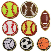 16 St Lappar med Sporttema, Lappar Basketboll Fotboll Baseball Fotboll Volleyboll PlåSter på Lappen för DIY-KläDerreparation