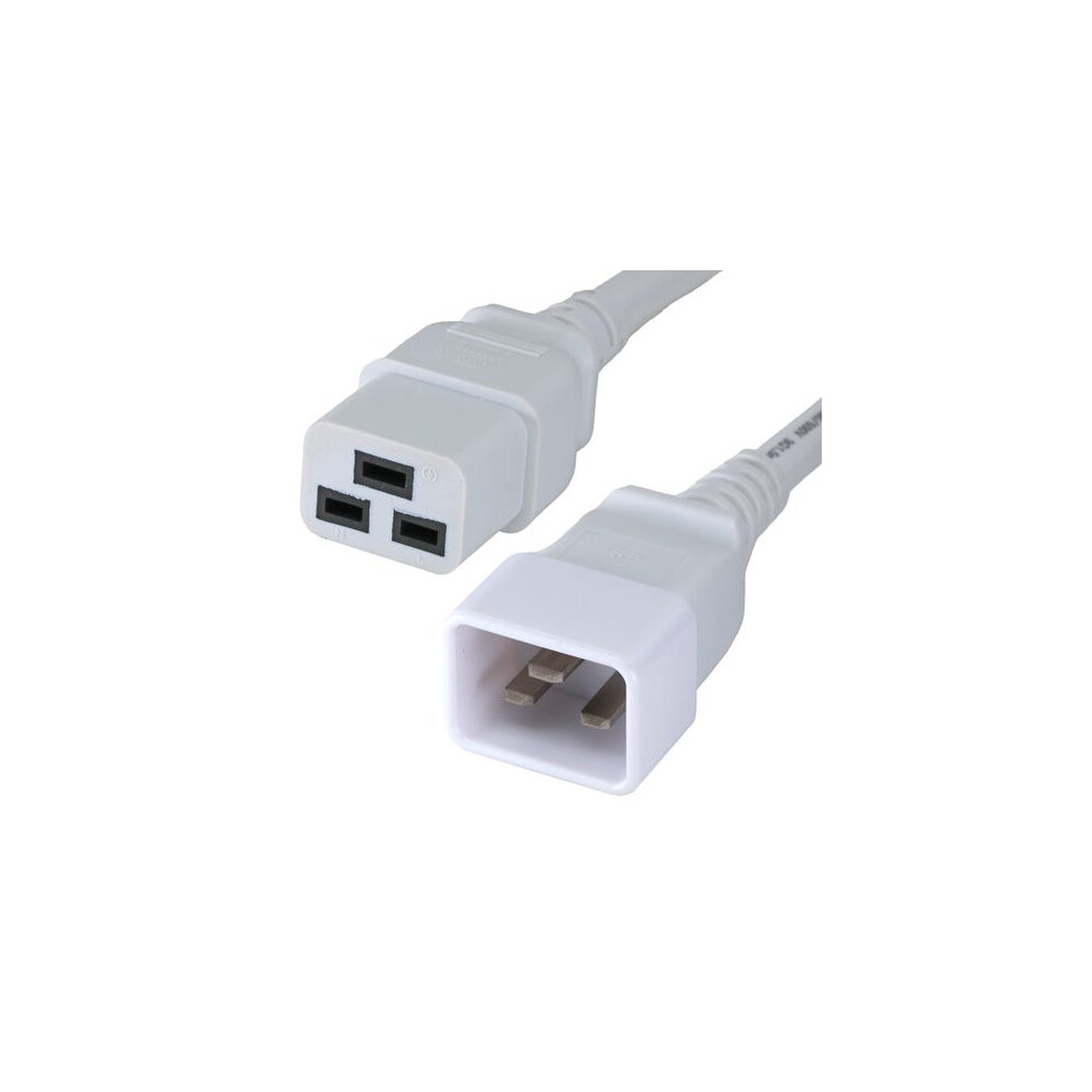 Cablenet 1M C20 - C19 Pvc 1.5Mm Power Lead White 5056750307291