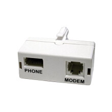 Cablenet Telephone splitter RJ-11 F + BS 6312 F White