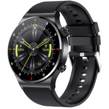 (Black) Smart Watch Men NFC Full Screen Blood Pressure ECG Health Monitor GPS Waterproof Outdoor  Smartwatch