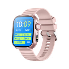 (Pink) Smart Watch Flashlight Sports Fitness Heart Rate Bracelet Temperature Waterproof Women Smartwatch