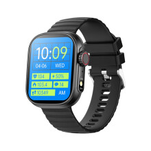 (Black) Smart Watch Flashlight Sports Fitness Heart Rate Bracelet Temperature Waterproof Women Smartwatch