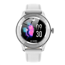 (Navy) Smart Watch Full Touch Round Screen Watch Woman IP67 Waterproof Heart Rate Sleep Monitoring Smartwatch For Android IOS