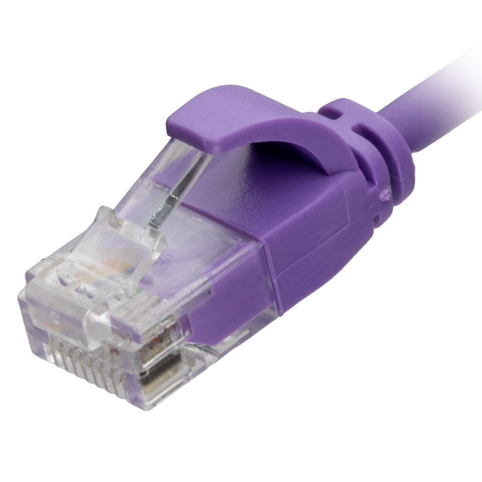 Cablenet 1.5M Cat6 Rj45 Violet U/Utp Lsoh 30Awg Slim Snagless Booted Patch Lead 5056750335362
