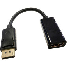 Cablenet 15cm DisplayPort Male 1.2 - HDMI 1.4b 1080p 60Hz Black Cable Adaptor