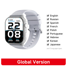 (Silver) Smart Watch 1.96" HD AMOLED Display Heart Rate Health Monitoring Bluetooth Voice Callings Smartwatch For Android IOS