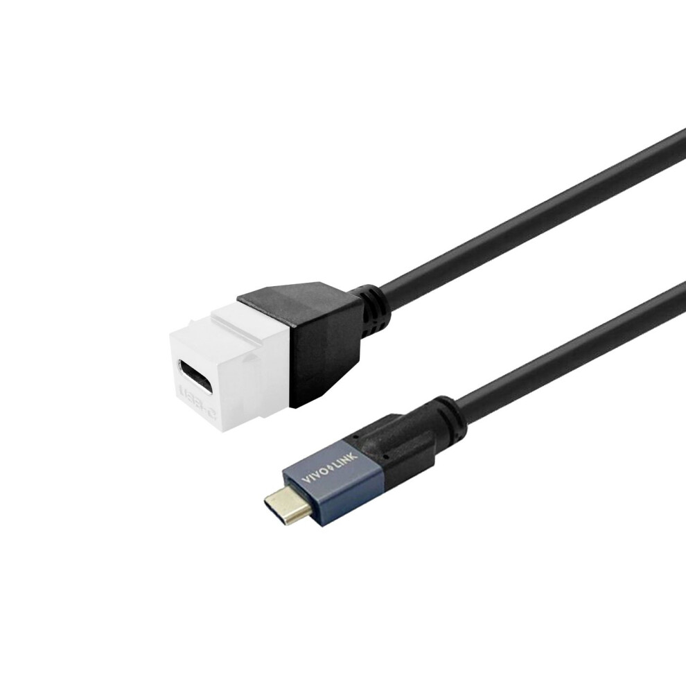 Vivolink Pro Keystone Usb-C Female To Usb-C Male 2M White 5715063747537