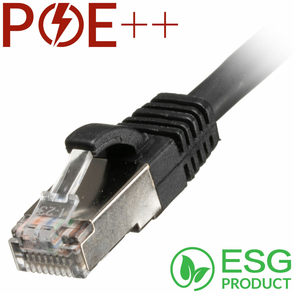 Cablenet 0.5M Cat6a Rj45 S/Ftp Lsoh 26Awg Snagless Booted Patch Lead (Pk 100) Black 5056750312776