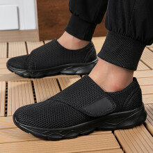 (All black, 44) Zapatos ortopédicos para edema de pie ancho, ajuste en valgo del pulgar, zapatos para diabéticos suaves y cómodos, zapatos para