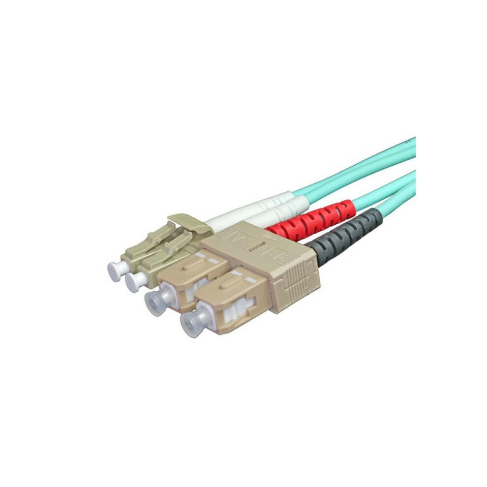 Cablenet 2M Om3 50/125 Lc-Sc Duplex Aqua Lsoh Fibre Patch Lead (Pk 12) 5056750305778