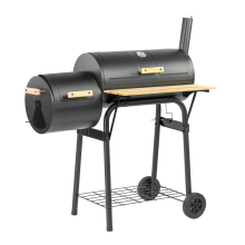 KCT Outdoor Multifunction BBQ Meat Food Smoker Outdoor Garden Grill with Wheels Thermometer