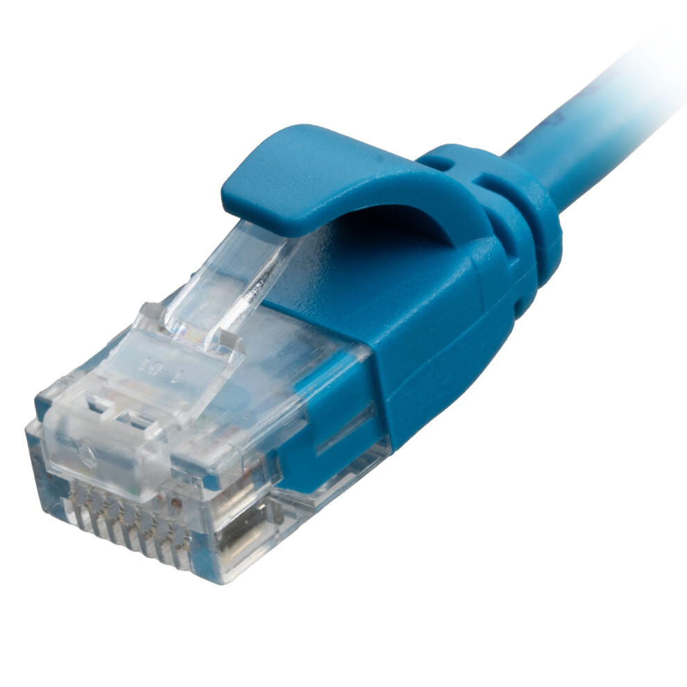 Cablenet 0.25M Cat6 Rj45 U/Utp Lsoh 30Awg Slim Snagless Booted Patch Lead Blue 5056750335027