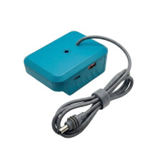 Schnellladegerät-Akkuadapter 18W -Adapter mit USB-A- und USB-C-Schnellladefunktion für 18V Lithium-Akkus