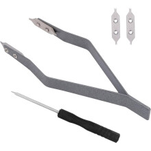 Spring Bar Tweezers for Watch Strap & Band - Aluminum Alloy Pin Removal Tool with Spare Fork Tips & Screwdriver