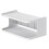 2-Shelf Bedside Shelf Organizer, Modern/Contemporary Style, Wall Mount, Double Tray Holder White 1