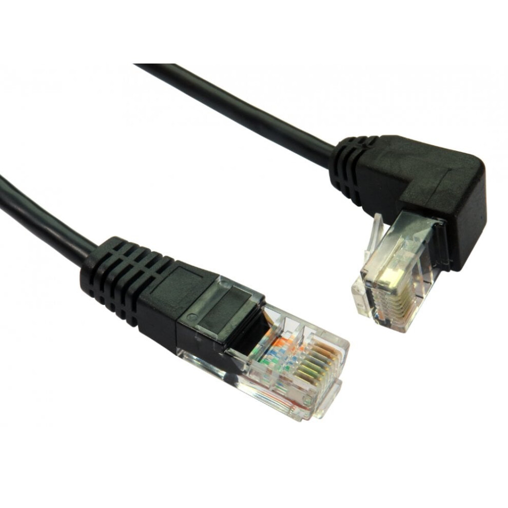 Cms Cables 1M Cat5e Utp Straight To Right Angled Down Cable 5055781250491