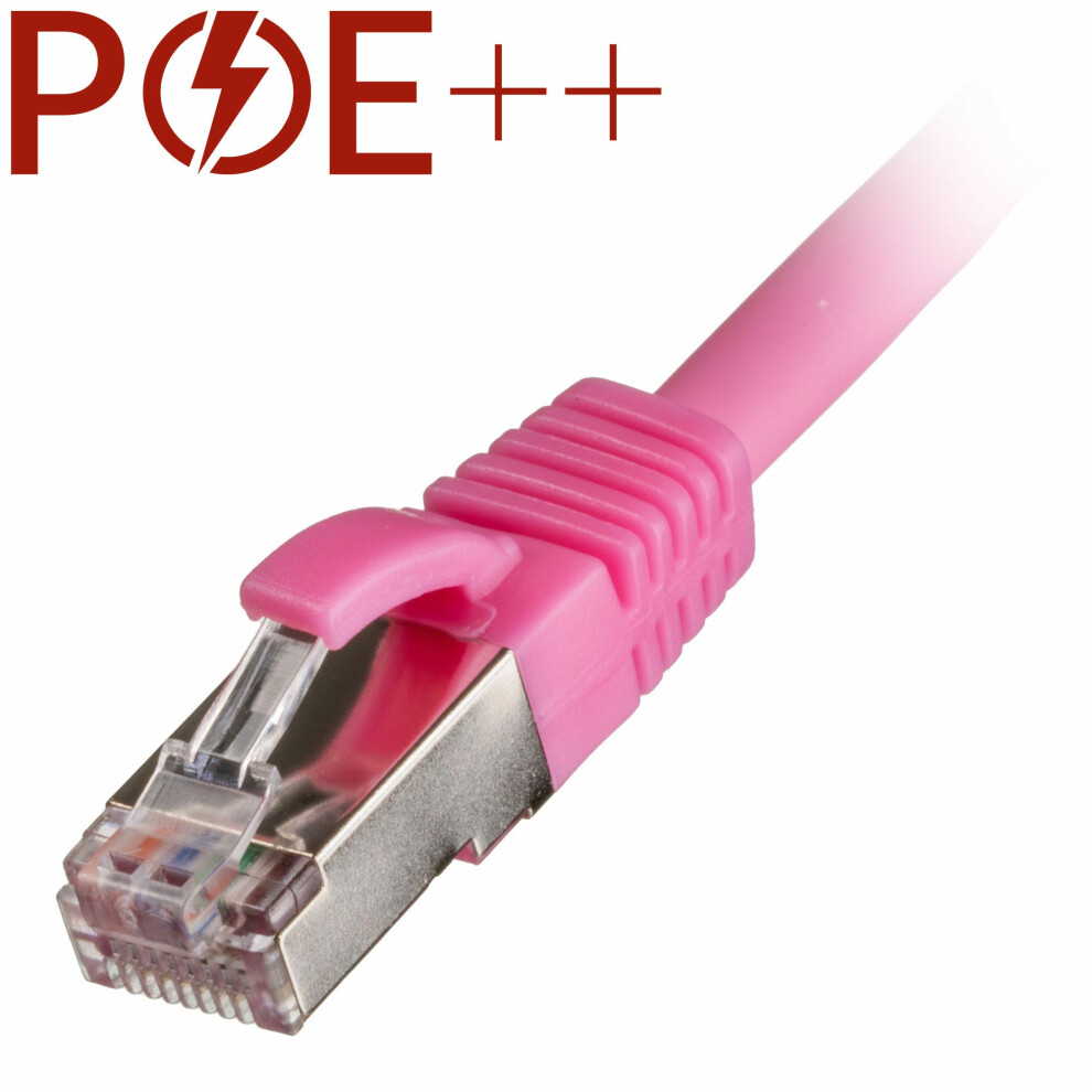 Cablenet 5M Cat6a Rj45 S/Ftp Lsoh 26Awg Snagless Booted Patch Lead Pink 5056750311977