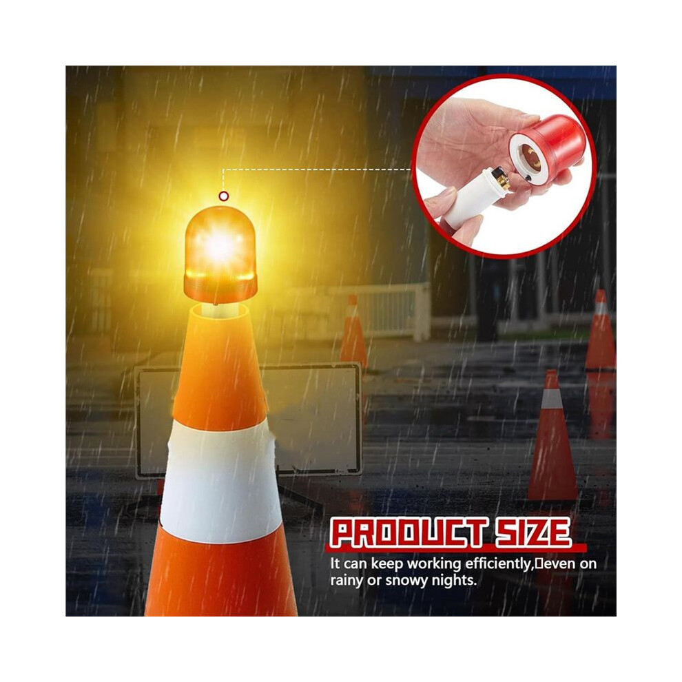 12 Pcs Led Traffic Cone Lights Traffic Cone Flasher With 3 Flashing Modes Traffic Light Warning Led Light 4711816929114