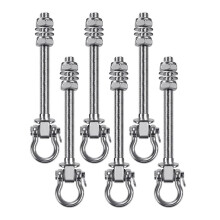 6pack Heavy Duty Swing Hangers with Bearings Stainless Steel Hardware for Wood & Metal for Hanging Hammocks 7"