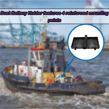 For Group 24 Series Battery Tray with Strap, Heavy Duty Battery Holder for Automotive, Marine, Boat and RV Batteries