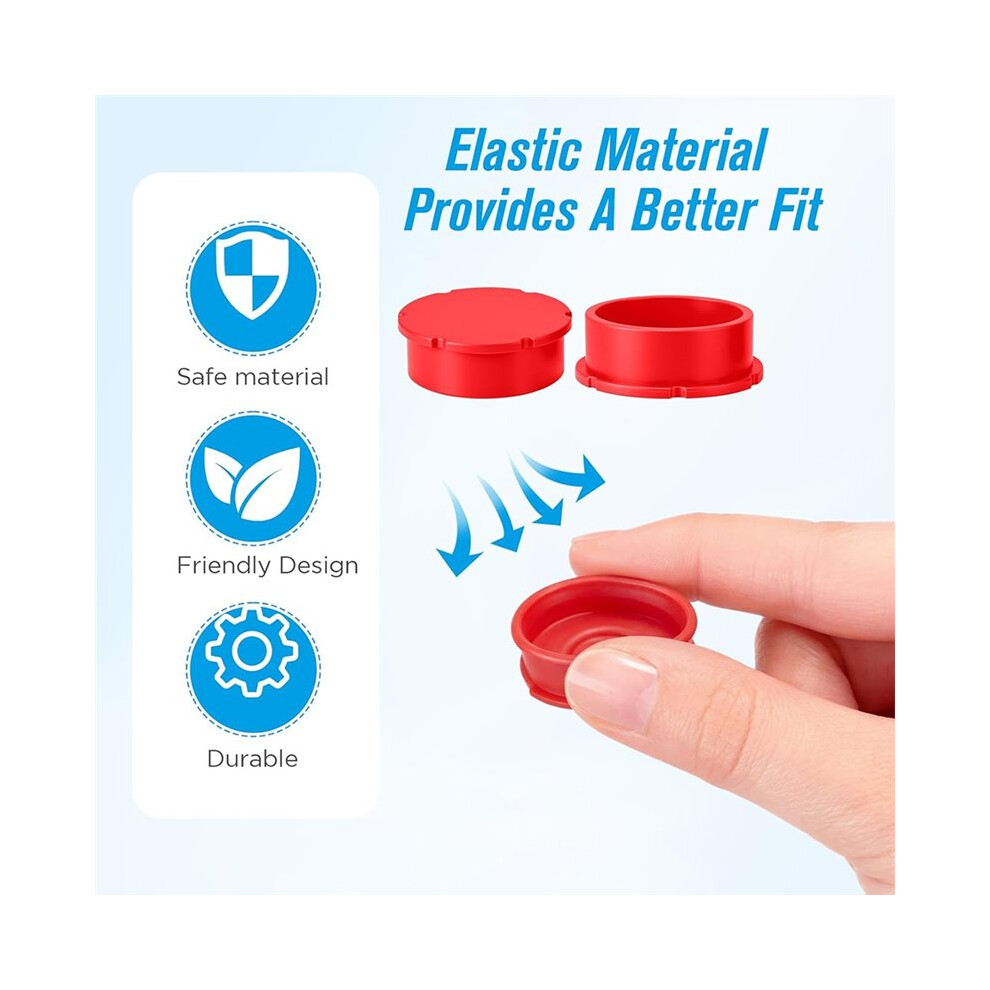 24 Pack Glass Vial Protective Vial Caps 3ml & 5ml Reusable Vials Covers Lids Cover Leak and Dust Proof Cap Storage Boxes
