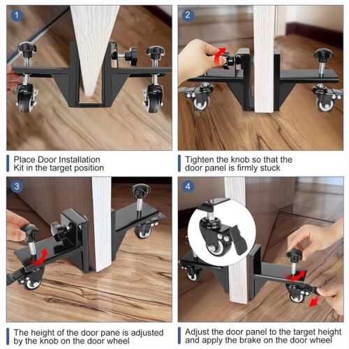 Heavy Duty Door Panel Trolley with 360º Rotating Rollers for Door Panel Easy Installation 1