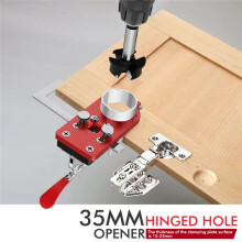 35mm Hinge Boring Jig Hole Drilling Guide Locator for Woodworking Hole with Fixture Hole Opener Template Tools